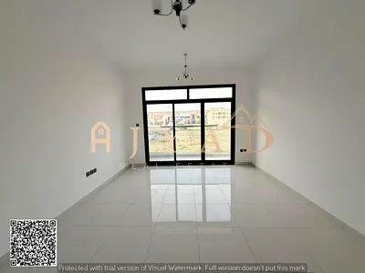 Annual rent: Brand new 2BR hall in Al Jurf 3 with balcony, built-in wardrobes, central AC, 2 bathro