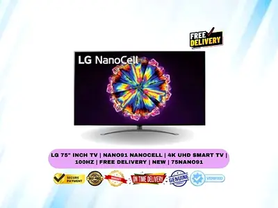 LG 75 Inch TV | Nano91 NanoCell | 4K UHD Smart TV | 100Hz | Free Delivery | New | 75NANO91
