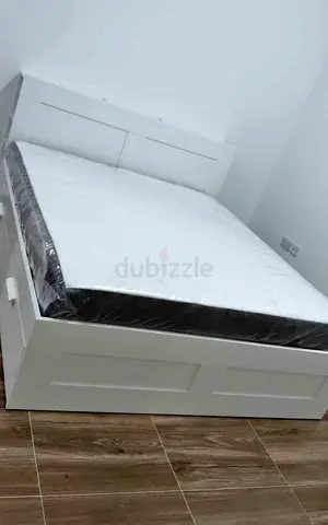 IKEA brimnes king size 180×200cm bed frame with headboard+ 4 big storage drawers with IKEA mattress