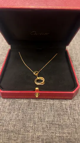 Cartier Trinity style 18K gold pendant necklace (with box) 1:1