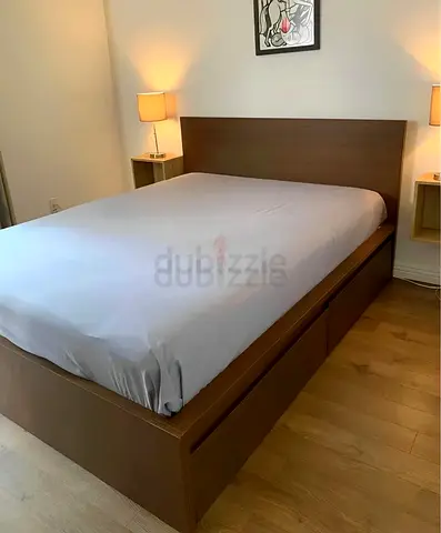 Ikea King size bed with mattress available in perfect condition