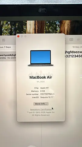 Apple MacBook Air M1 - 8GB RAM (Good Condition)