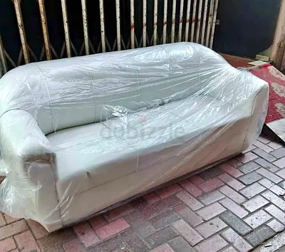 Modern White Leather Sofa