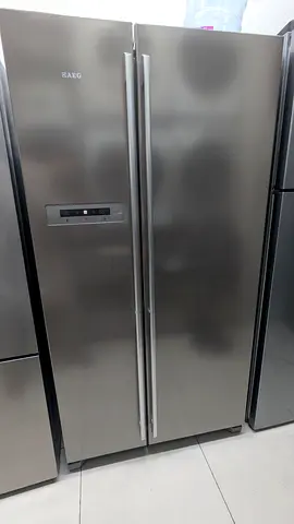 AEG Fridge Freezer side by side steel body