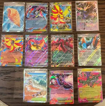 Chaos Rising Hits Mixed Holo Pokémon EX/GX/Card Collection – 12 Rare Holo Cards (Sleeved)