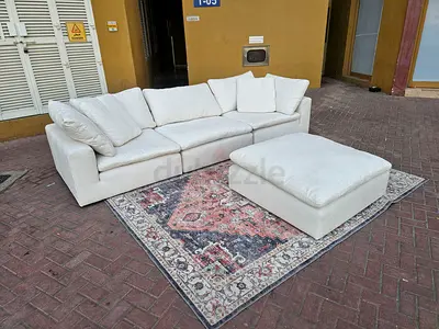 Modular feather 🪶 filled sofa with footstool marina home