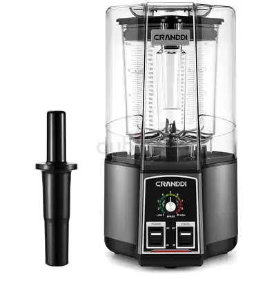 CRANDDI Commercial 80oz Blender for Crushing Ice, Chopping, Grinding, Blending, 1500W Blender with T