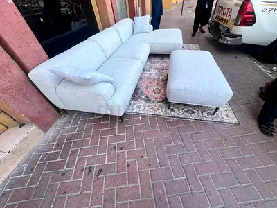 The Loom Collection L Shape Sofa Beige Excellent Condition Like new Condition