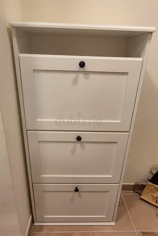 White 3-Tier Shoe Cabinet / Storage Organizer
