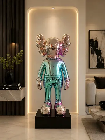 KAWS Iridescent Companion Life Size Sculpture