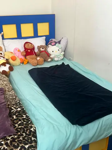 Bed with mattress