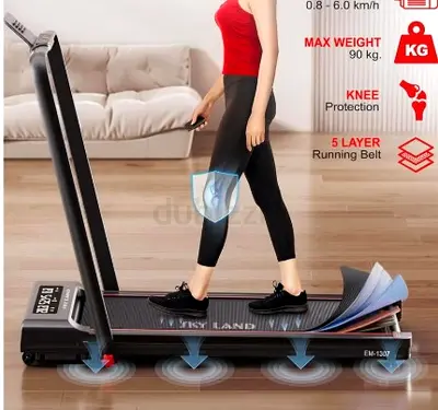 Compact foldable treadmill - lightweight home running machine (used)