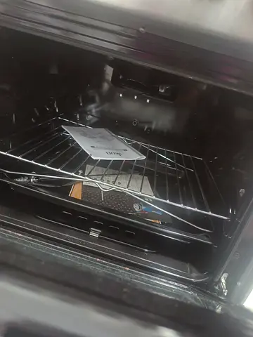 Used countertop oven with gas hob — stainless steel, good condition