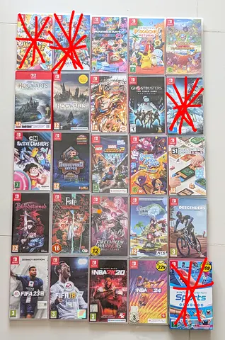 Nintendo Switch Games Mario kart, fifa, Hogwarts legasy, fire emblem، NBA, dragon ball, pokemon