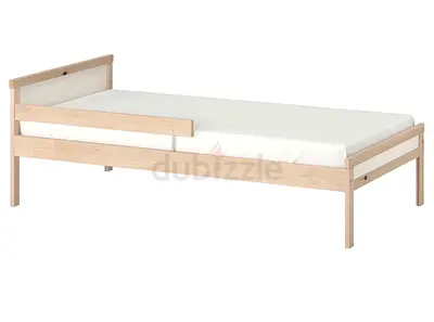 IKEA Single Bed Frame (Pine, White Finish) - Excellent Condition