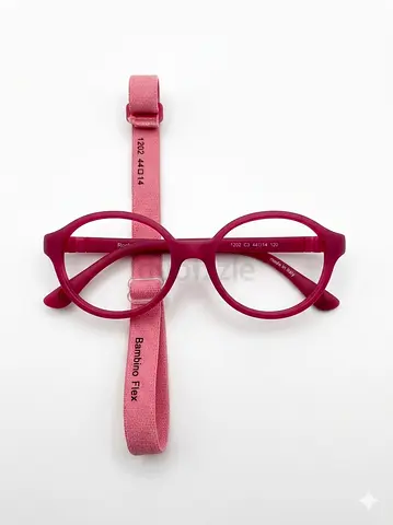Childrens Flexible Pink Eyeglass Frames with Adjustable Strap