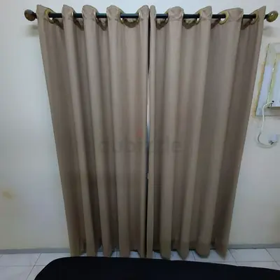 Brown blackout curtains