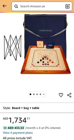 Professional Carrom Board Set with Stand and Carrying Bag