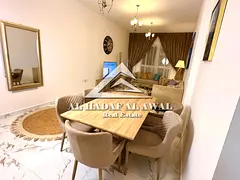 For monthly rent in the new Muwailih area, one bedroom and living room with free internet and free p