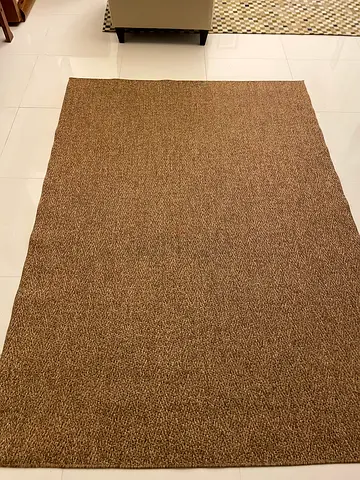 Brown textured area rug - good condition