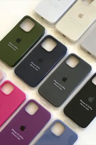 Lot of genuine-looking silicone iPhone cases — mixed colours, new