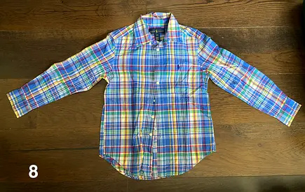 Long Sleeve Plaid Button-Up Shirt - For kids aged 8