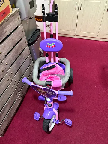 Pink  Purple girls cycle with shade
