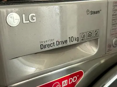 LG Inverter Direct Drive 10kg Front Load Washing Machine - Silver