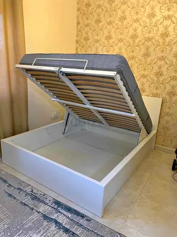 Ikea malm king size hydraulic storage bed with mattress