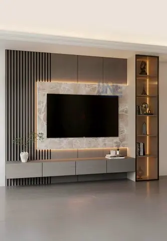 Luxury TV unit wall design
