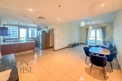 Semi Furnished | Sea view | 2 bhk in Sulafa tower