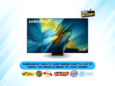 Samsung 83 Inch TV | S95F Series OLED TV | (Up to 165Hz) | 4K Vision AI Smart TV | 2025 | 83S95F