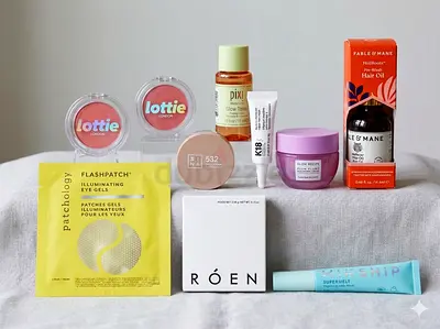 Fable  Mane Hair Oil, Kinship jelly lipmask , 2 Lottie blush,  Roen eyeshadow pallete (ALL NEW)