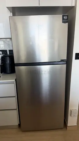 Stainless steel top-freezer refrigerator - good condition