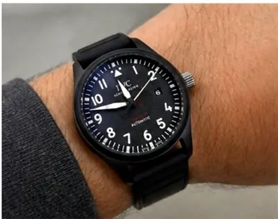 Pilot Style Automatic Black Watch – Premium Look – Excellent Condition