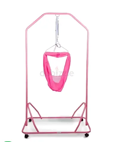 Portable Baby cradle with Stand - Pink