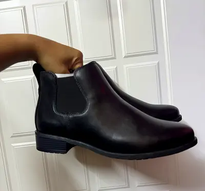 Black leather Chelsea boots -  39