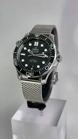 Omega Seamaster 300M Green on Factory Mesh Bracelet