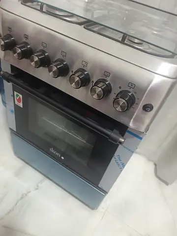 Used countertop oven with gas hob — stainless steel, good condition