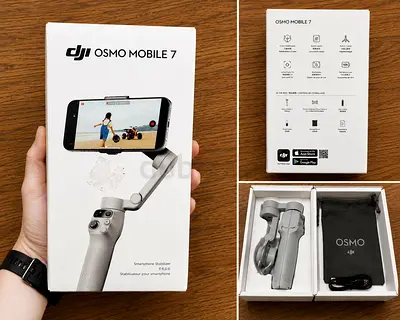 DJI Osmo Mobile 7 smartphone gimbal — like new with box and pouch