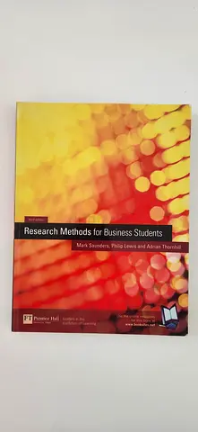 Research Methods for Business Students (textbook) - Good used condition