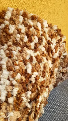Cozy brown  cream $%! rug - good condition