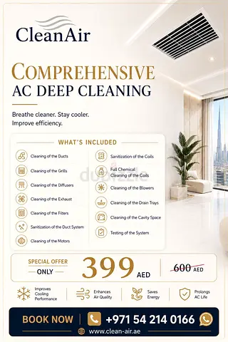 Best AC Cleaning Company Dubai | Professional AC Cleaning Services by Clean Air