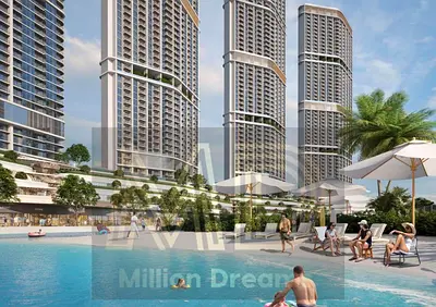 WATERFRONT 1 BR+STUDY II LAGOON & PARK VIEWS