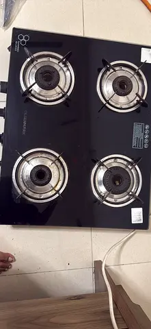 Used 4-Burner Gas Hob with Glass Top - Good Working Condition- Free delivery