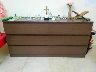 IKEA MALM 6-drawer Dresser - Dark Brown, Good Condition