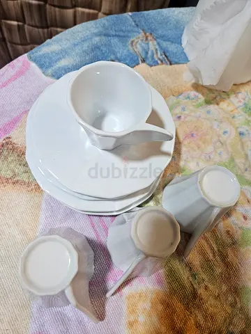 Elegant set of white espresso/Arabic coffee cups