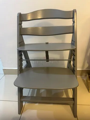 Wooden Ergonomic High Chair / Growing Chair (Grey) – Excellent Condition