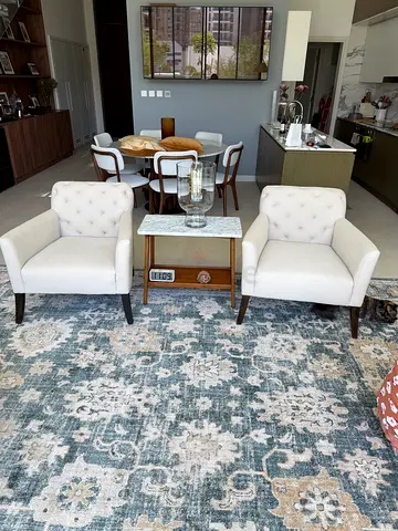Pair of Cream Upholstered Accent Chairs - West Elm