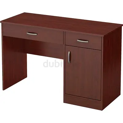 Wooden Study Desk with Drawer and Cabinet - Dark Cherry